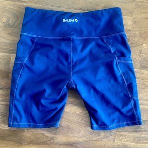 Baleaf Navy Blue 8" Bike Shorts with Pockets size Large